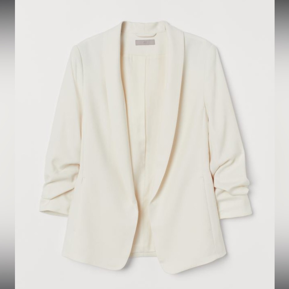 Cream Woven Blazer